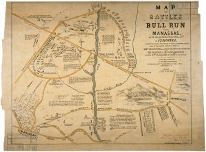 Battlefield Map The Battle Bull Run Mansassas