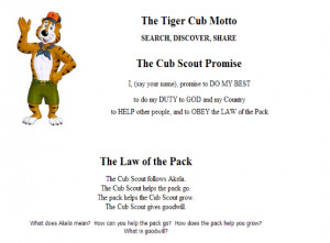 Tiger Cub Scout Motto