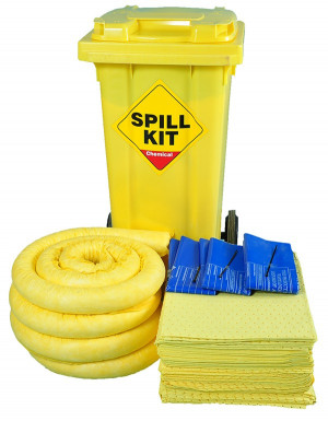 ... quote for: Chemical 100 Litre Spill Kit In Yellow Wheelie Bin