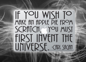 Apple Pie vinyl decal Carl Sagan quote by Walkingdeadpromotion