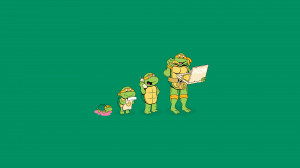 Teenage Mutant Ninja Turtles Michelangelo Pizza Green Turtle humor ...