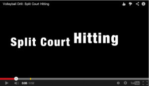 Volleyball drill: Split court hitting