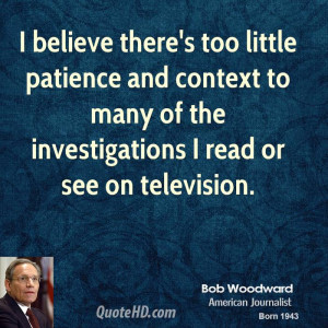 and context to many of the investigations I read or see on television ...
