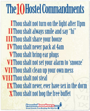 EN FB 10 commandments 3 The 10 Hostel Commandments