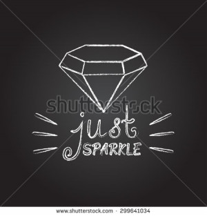 Single diamond outline gem vector Positive thinking Inspirational ...