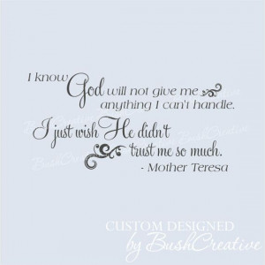 Wall Decal: Mother Teresa Quote on Etsy, $25.00