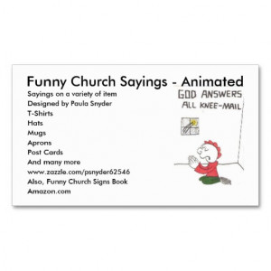 Funny Church Sayings - Animated, Say... Double-Sided Standard Business ...