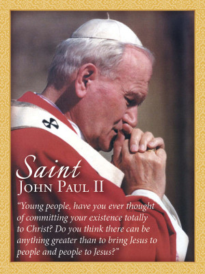 Saint John Paul II Prayer Card, front for web