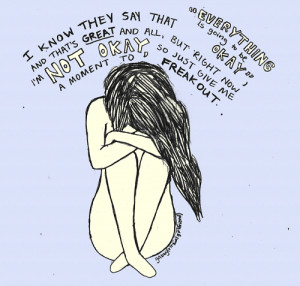 Tumblr Sad Cartoon Pictures Sad girl scribbles
