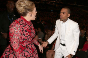 Adele desmiente supuesta pelea con Chris Brown en los premios Grammy
