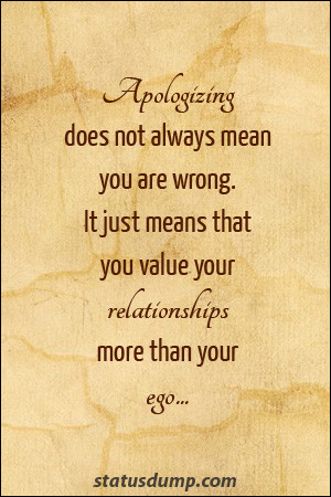 ... you are wrong. It just means that you value your relationships more