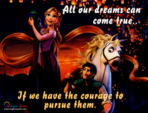 ... wallpaper with Rapunzel, Eugene and horse, Life quote with rapunzel