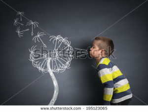 ... blackboard concept for wishing, hope and aspirations - stock photo