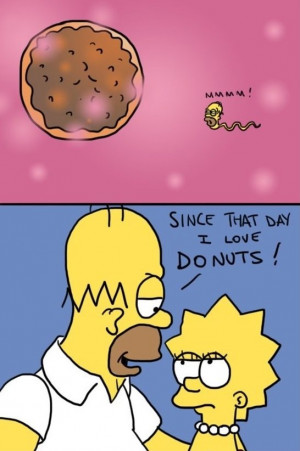 Funny Homer and Donuts