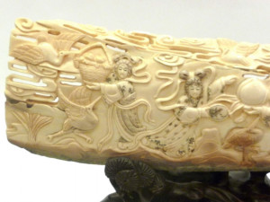 Carved Ivory Elephant Tusks for Sale