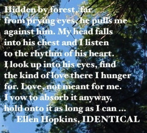 The Ellen Hopkins Quote of the Day is from IDENTICAL