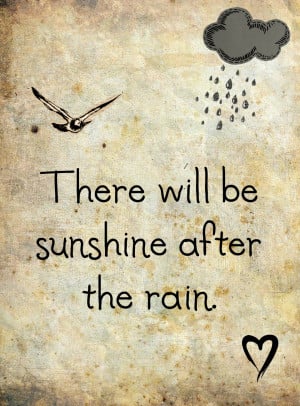 sunshine after the rain quote graphic