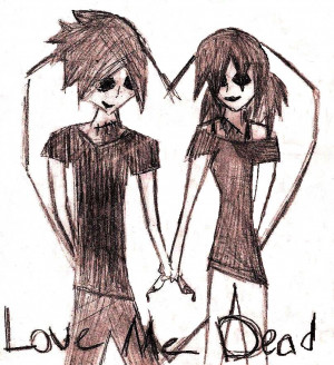 Quotes Pictures List: Emo Couple Drawings