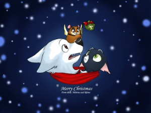 Bolt Mittens Rhino Christmas Image
