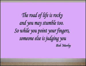 The Road Of Life Is Rocky Bob Marley Quote Decal