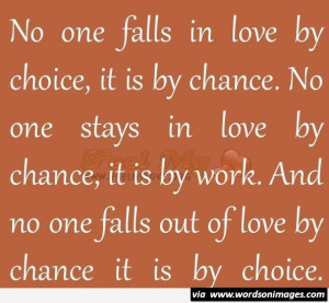 No one falls in love by choice