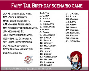 fairy tail birthday scenario bySumita by enchantic-erza