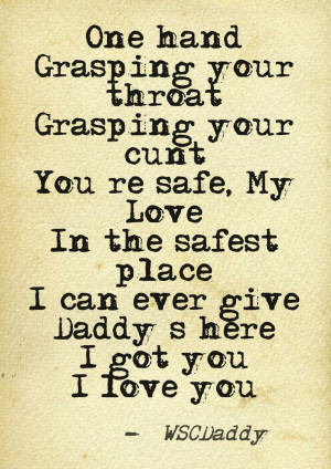 One hand grasping your throat...' By @WSC Daddy