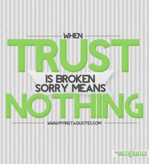 ... broken, everything else is broken. Sorry cannot help fix the trust