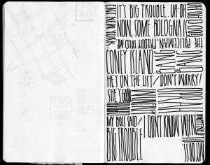 Sometimes people say crazy things on the subway. I like to write these ...