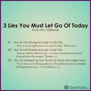 LIES TO LET GO OF TODAY