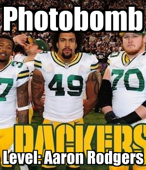 Green Bay Packers, Aaron Rodgers Photobomb, Football