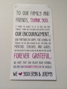 50 Wedding Reception Thank-You Cards-Customizable~To Our Friends and ...