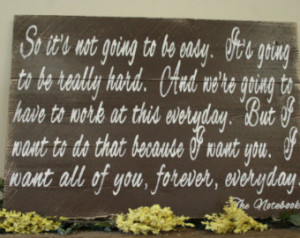 ... Wall Art Rustic The Notebook Quote Handpainted Sign Rustic Vintage
