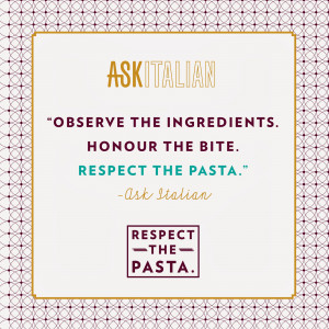 Respect The Pasta Challenge One: Respect the Cook