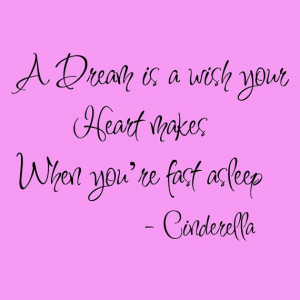 Wall Decal NEW DESIGN Cinderella Dream Quote Kids by WallStickums, $24 ...