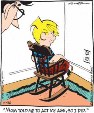 comic strip Dennis the Menace quite often featured an image of Dennis ...