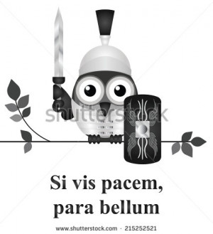 Monochrome Latin quotation Si vis pacem para bellum by Vegetius ...