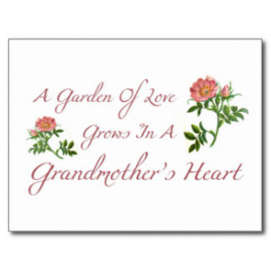 Garden Grandmother Quote Post Card