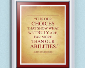 Potter Quote by Albus Dumbledore - Typographic J.K. Rowling Quote ...