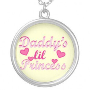 daddy's little princess baby girl pink necklace