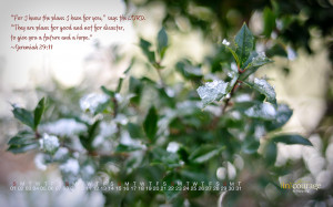 Sunday Scripture and January’s Free Desktop Calendar