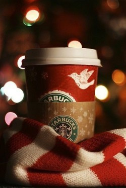 christmas, coffee, starbucks, winter