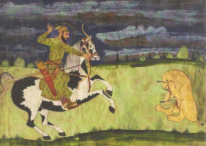 Guru Gobind Singh hunting a lion' Courtesy: Gurinder S. Mann