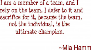 Cut Vinyl Decals - Mia Hamm Quote - 1