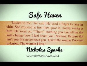 love this book and movie. Safe Haven -Nicolas Sparks