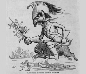 Bleeding Kansas Cartoon An 1858 cartoon in harpers