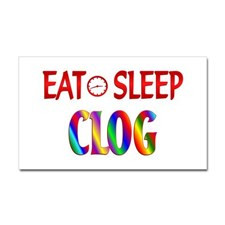 Eat Sleep Clog Sticker (Rectangle) for