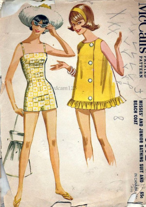 ... suits patterns vintage patterns vintage 1960s yellow bath suits 1960s