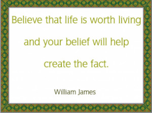 William James Green Border Printable Life Quotes