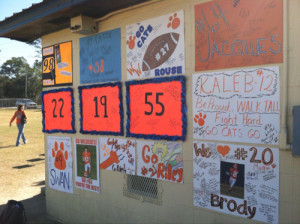 Message wall our football players read before last Friday’s state ...